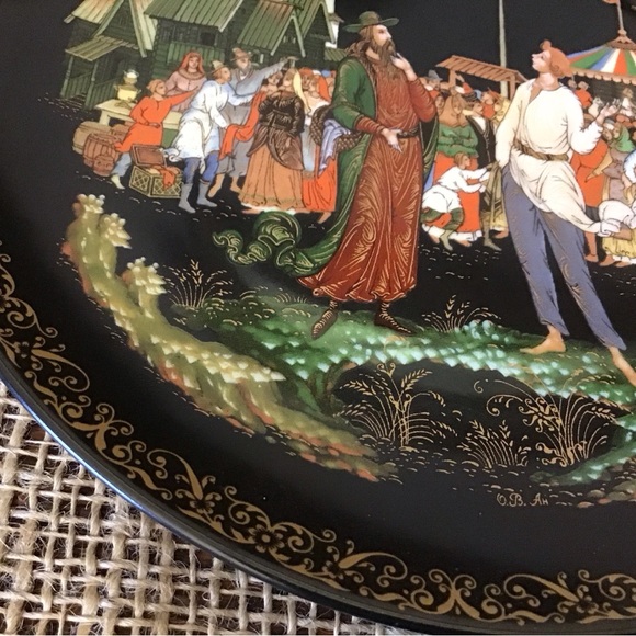 Vintage 1988 Russian Legends Fairy Tale porcelain plate. Plate #2 in the… - Picture 3 of 7